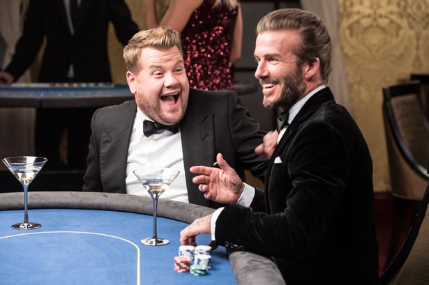 James Corden & David Beckham Go Head-To-Head In Audition For James Bond