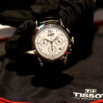A close up of a watch