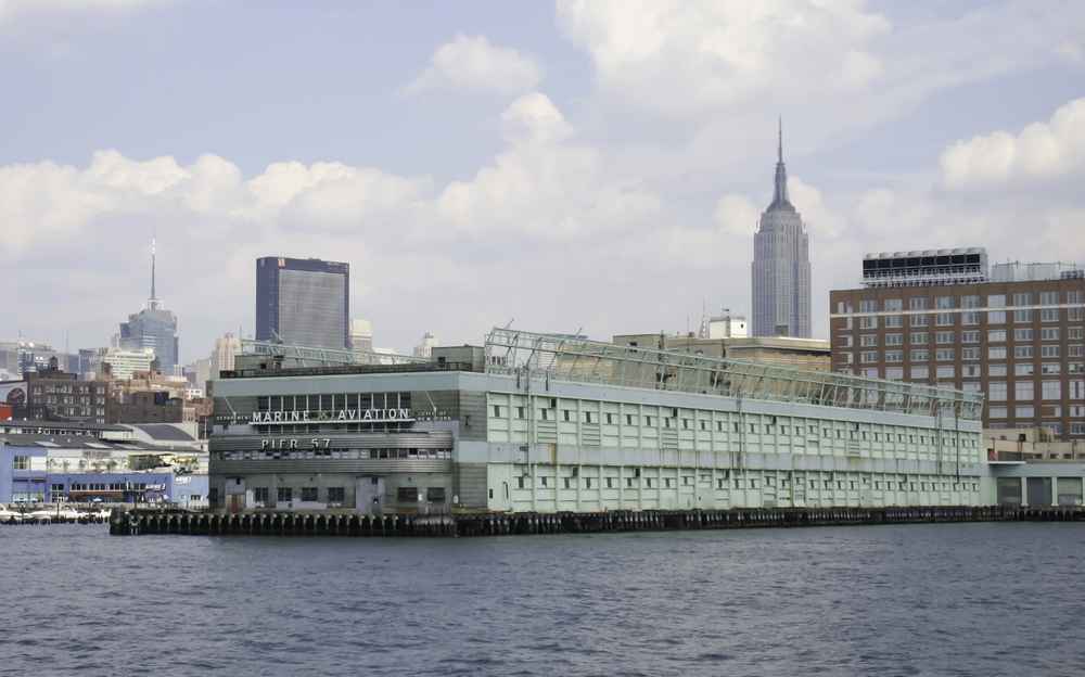 A large ship in the water