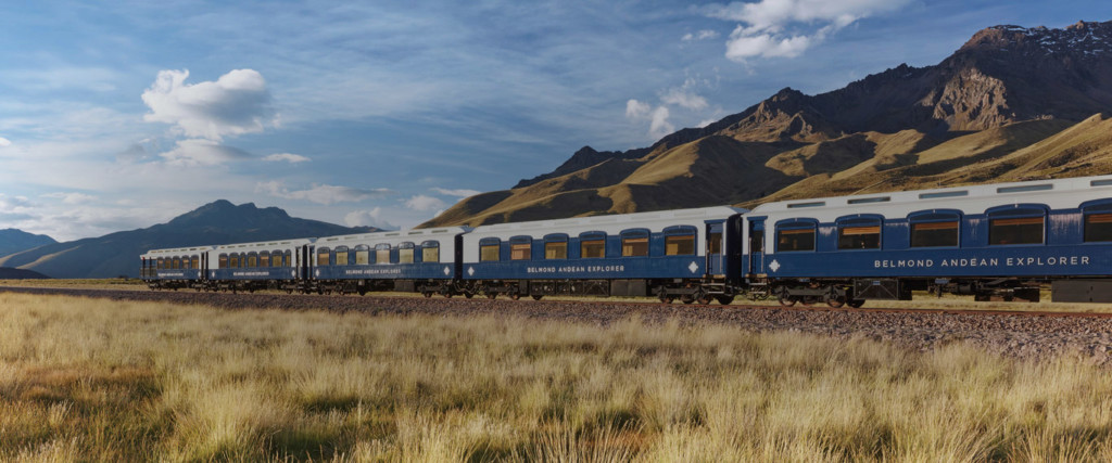 A train traveling down train tracks near a field