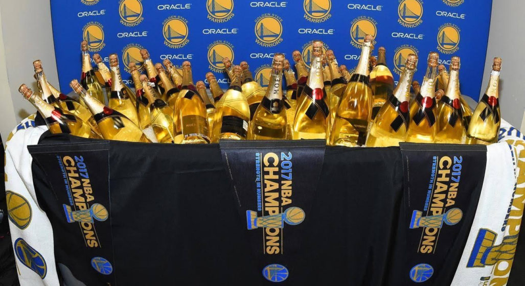 The Warriors Just Spilled Almost $200k Worth Of Champagne In The Locker Room