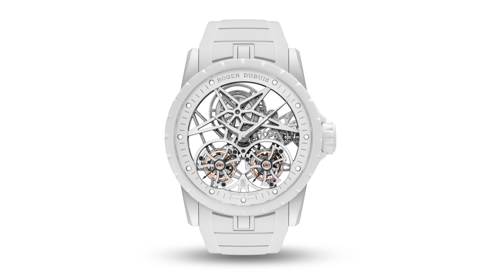A clock in the middle of a watch