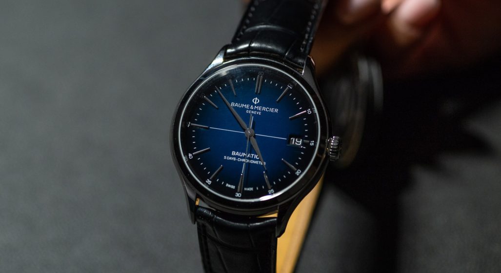 baume & mercier clifton baumatic cadran bleu