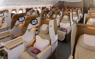 Emirates 777 Business Glass