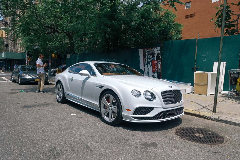 A car parked in a parking lot