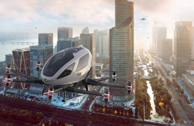 EHang 216 eVTOL Completes The World&#8217;s First Commercial Trip