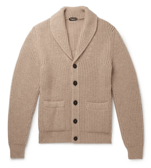 Tom Ford Shawl Collar Cable Knit
