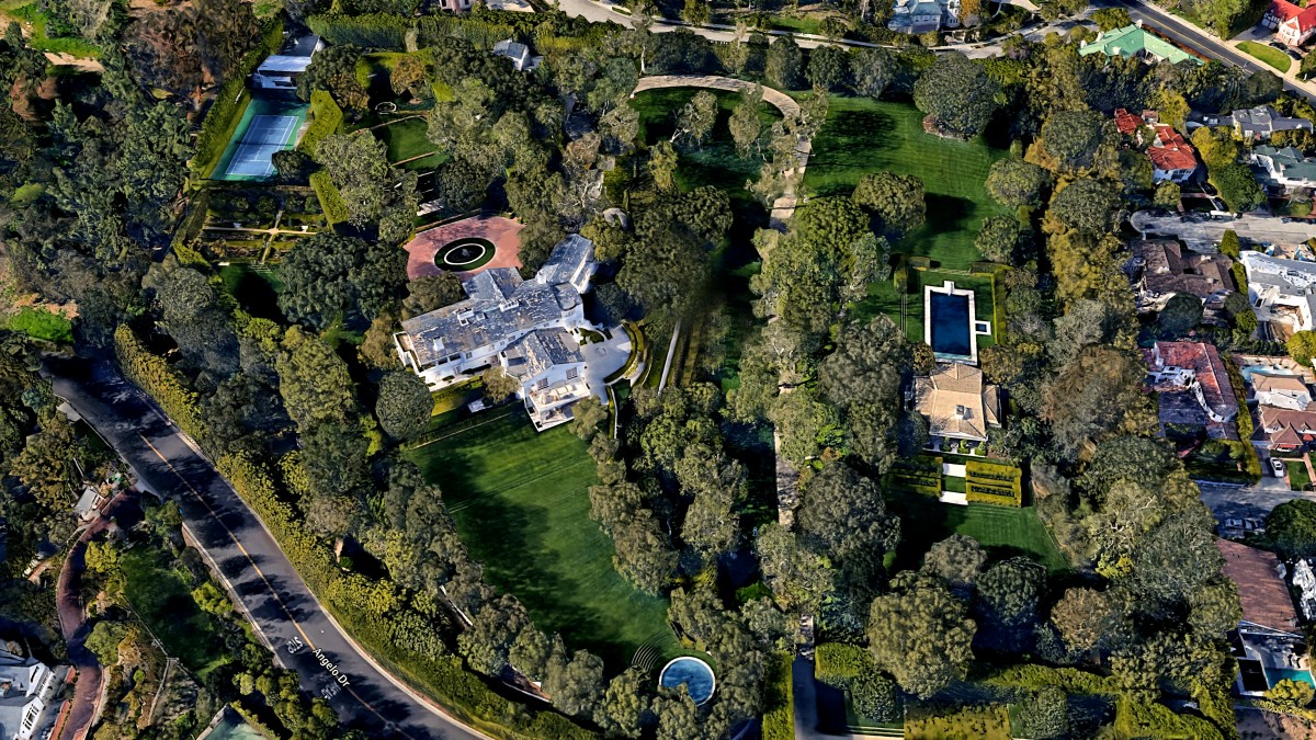 A castle surrounded by trees