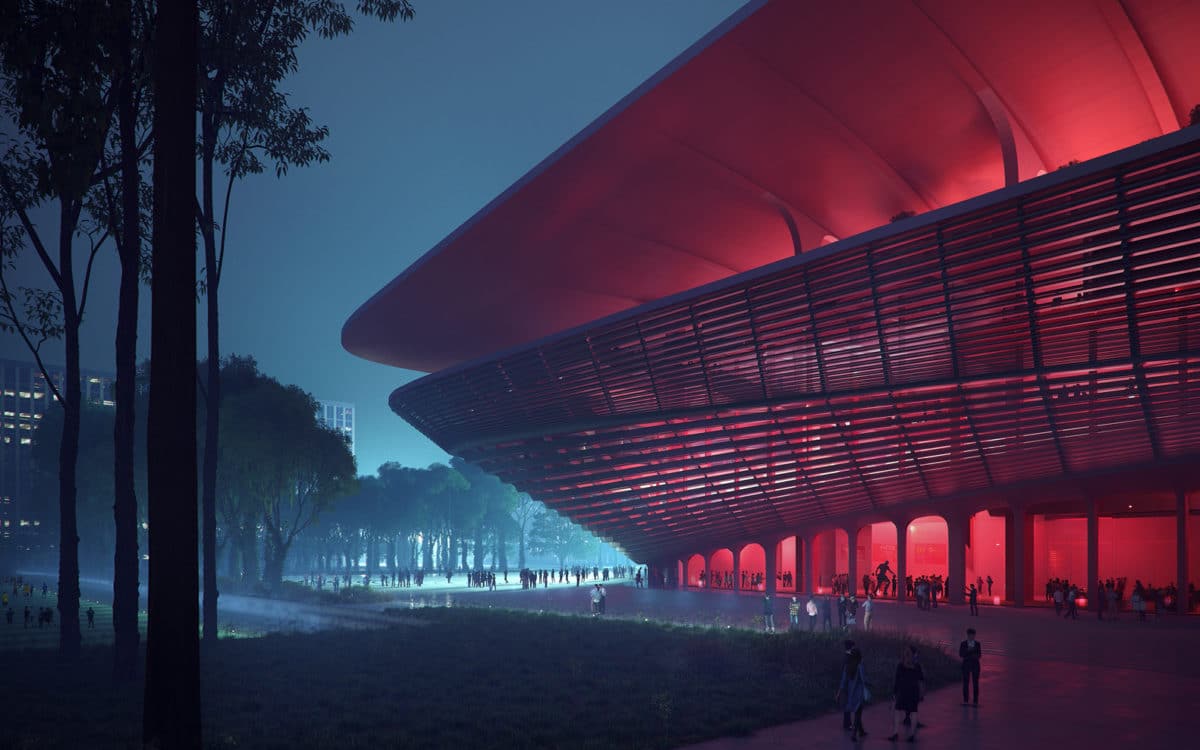 Zaha Hadid Architects presentan el Centro Internacional de Fútbol de Xi'an