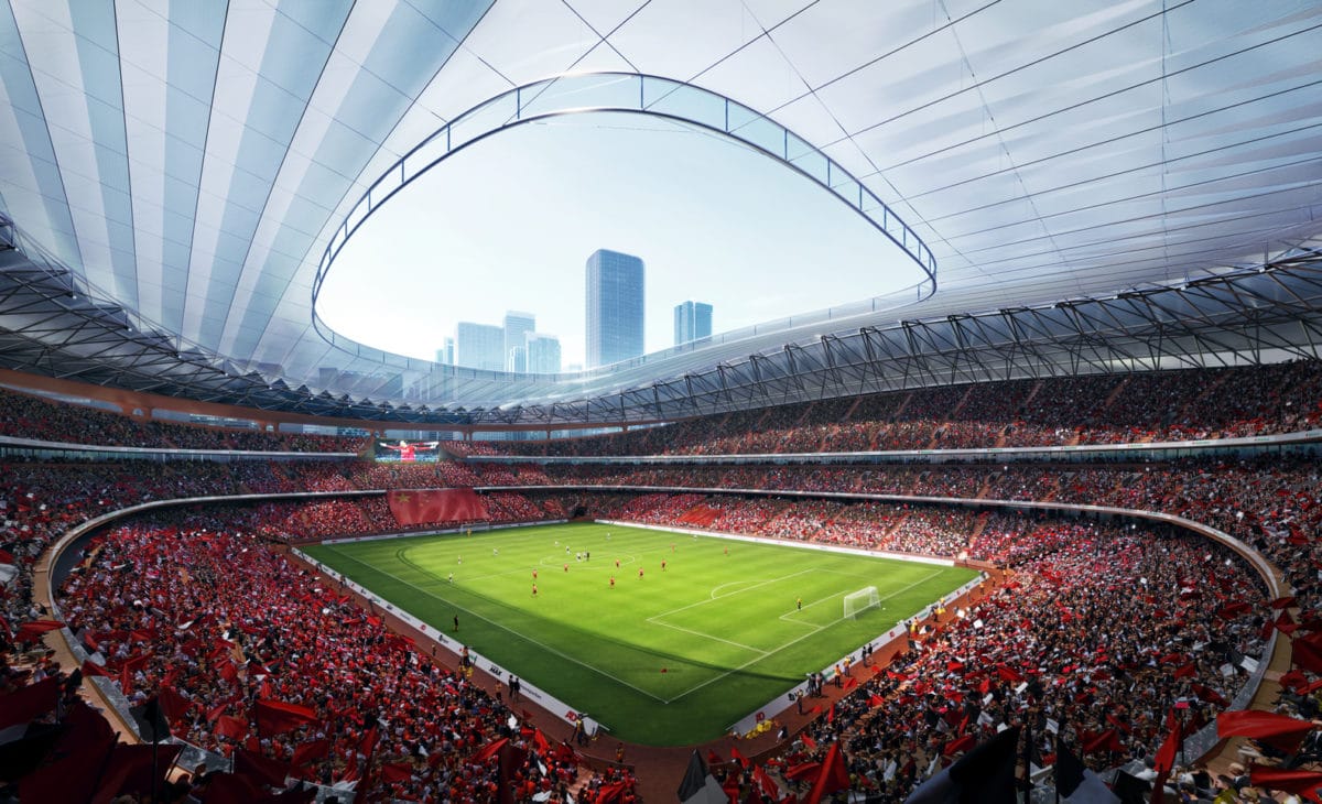 Zaha Hadid Architects presentan el Centro Internacional de Fútbol de Xi'an