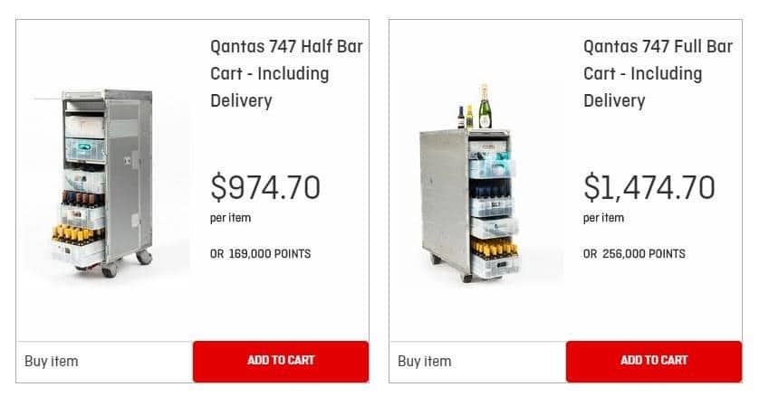 Qantas Is Selling Boeing 747 Bar Carts Stocked W/ Wine Right Now