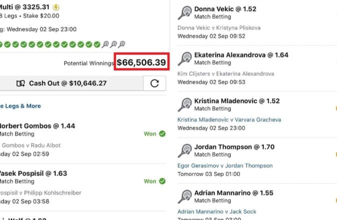 Bloke Almost Wins $66,000 From Punt&#8230; Until Kristina Mladenovic Choked