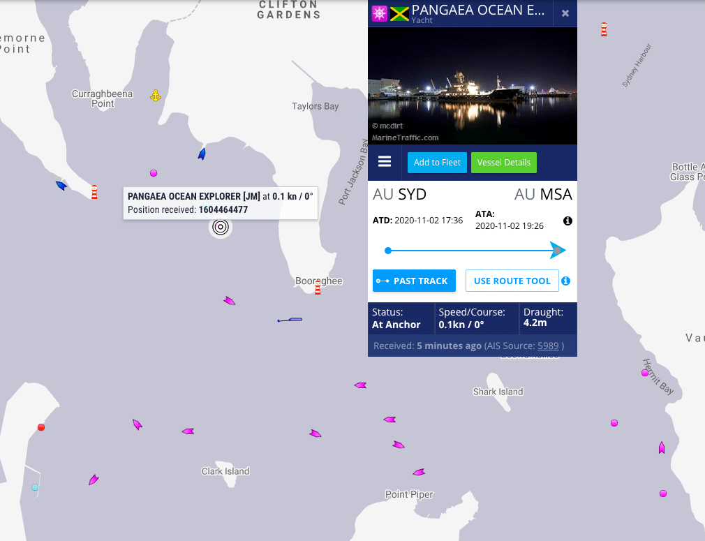 Andrew “Twiggy” Forrest’s Yacht ‘PANGAEA’ Spotted In Sydney Harbour