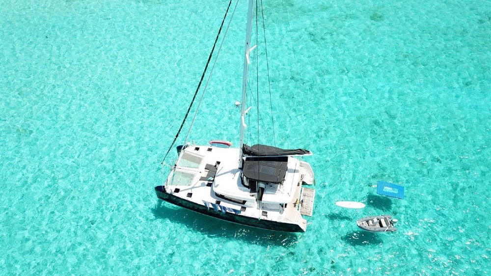 denison yachting catamaran bitcoin