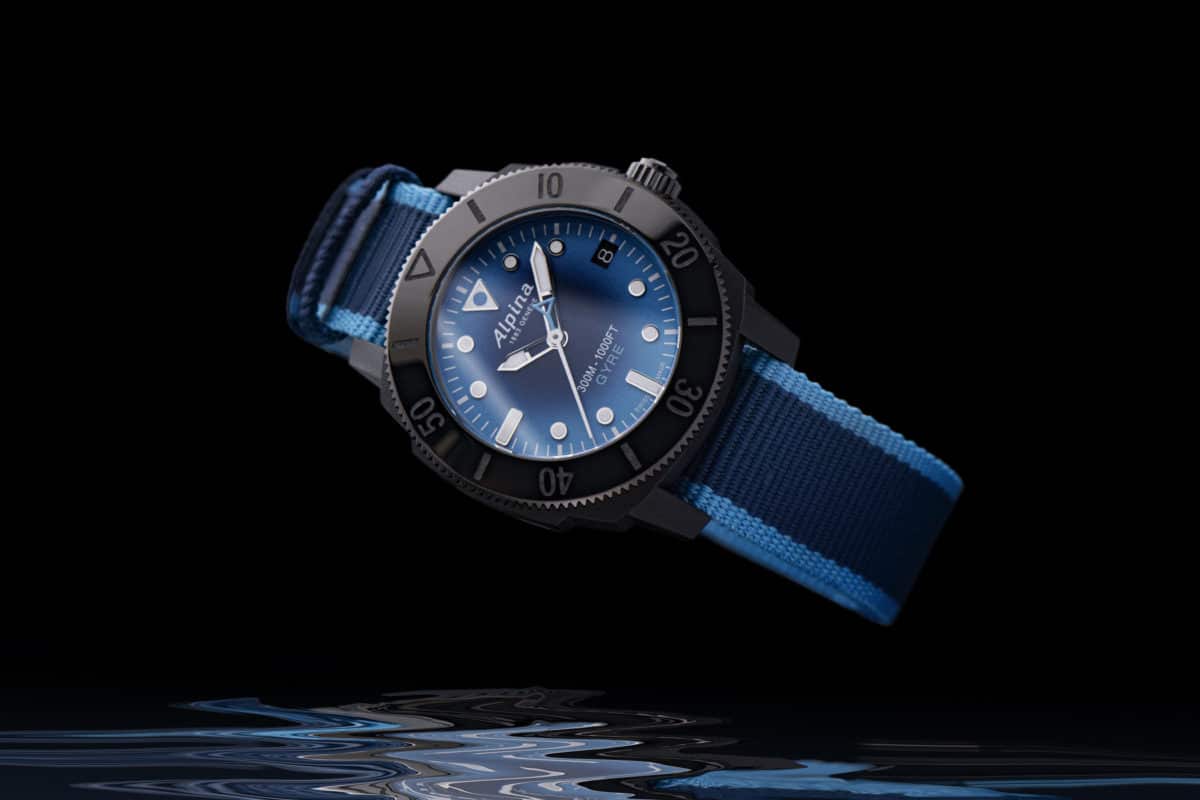 A clock in the middle of a watch