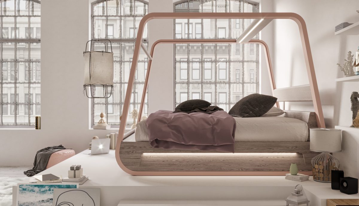 The Ultimate Netflix & Chill Setup Is This Bed With A Built-In 70-Inch TV Screen