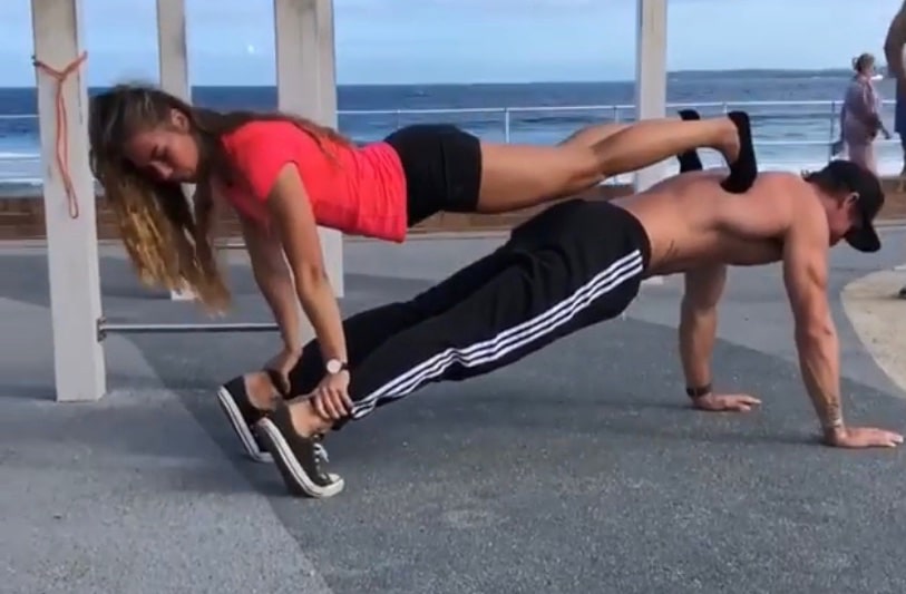 Sex exercise for hot pair