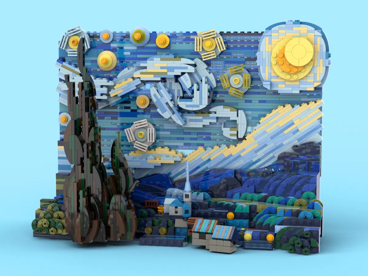 lego van gogh starry night