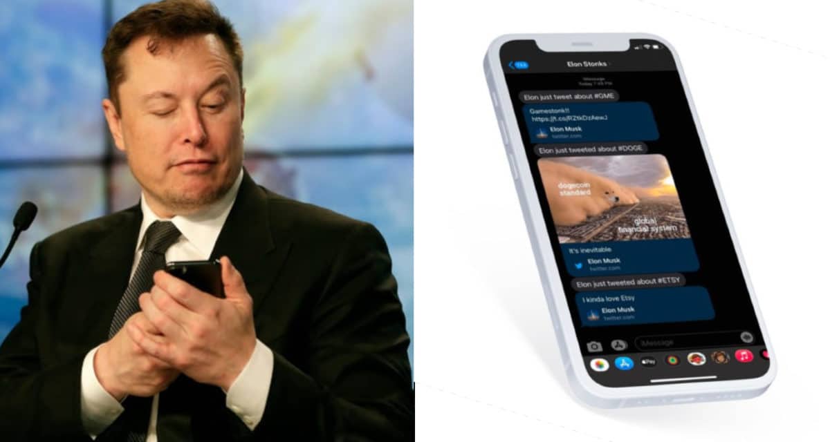 Elon Stocks investing app tweet notification