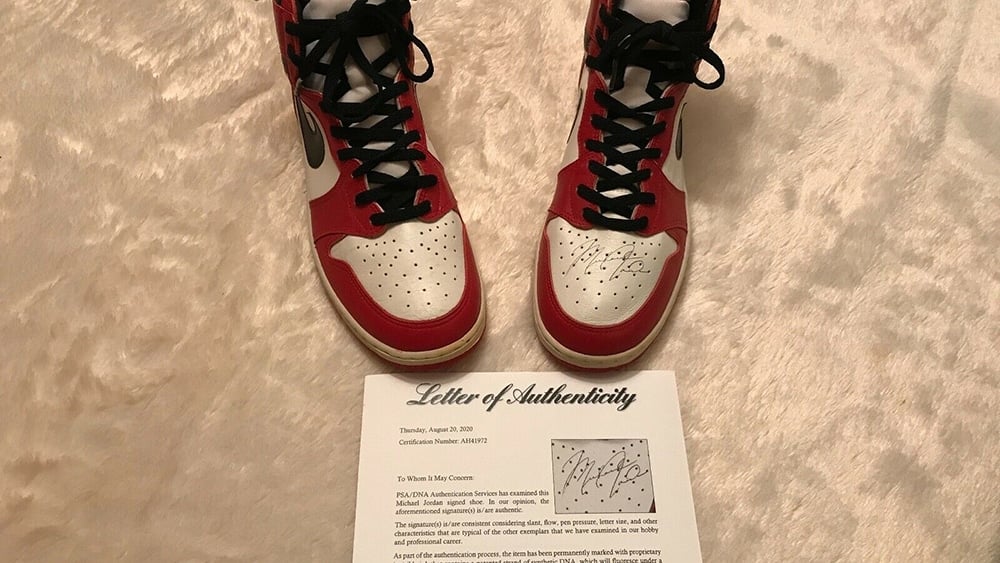 Air Jordan eBay with certificate of authenticity.