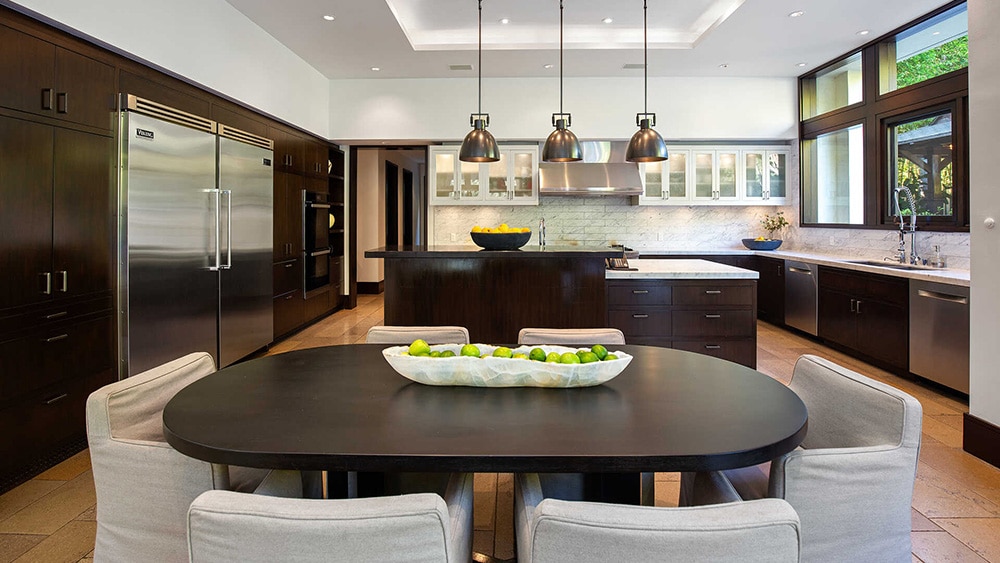 Matt Damon mansion kitchen.