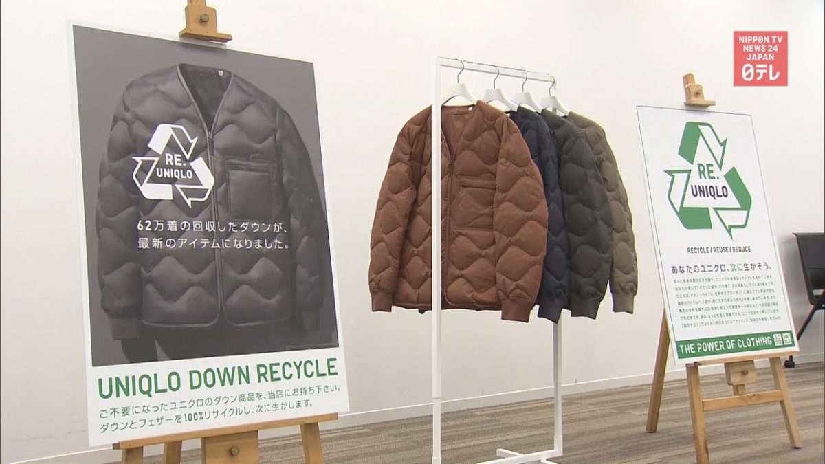 Uniqlo recycled down jackets