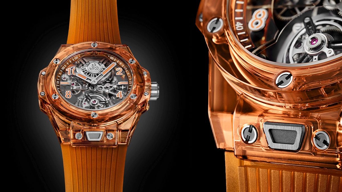 hublot big bang tourbillon automatic orange sapphire price