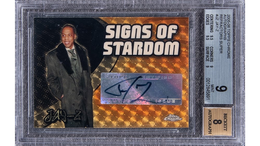 Jay-Z trading card breaks records at monthly auction