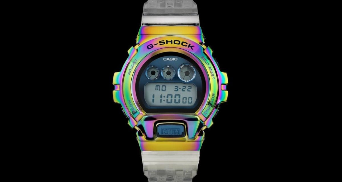 Kith and G-Shock team up to remix the classic GM-6900 for a Rainbow Edition
