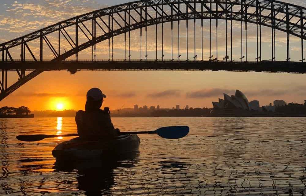 Sydney Harbour is one of the best kayaking spots in Australia.