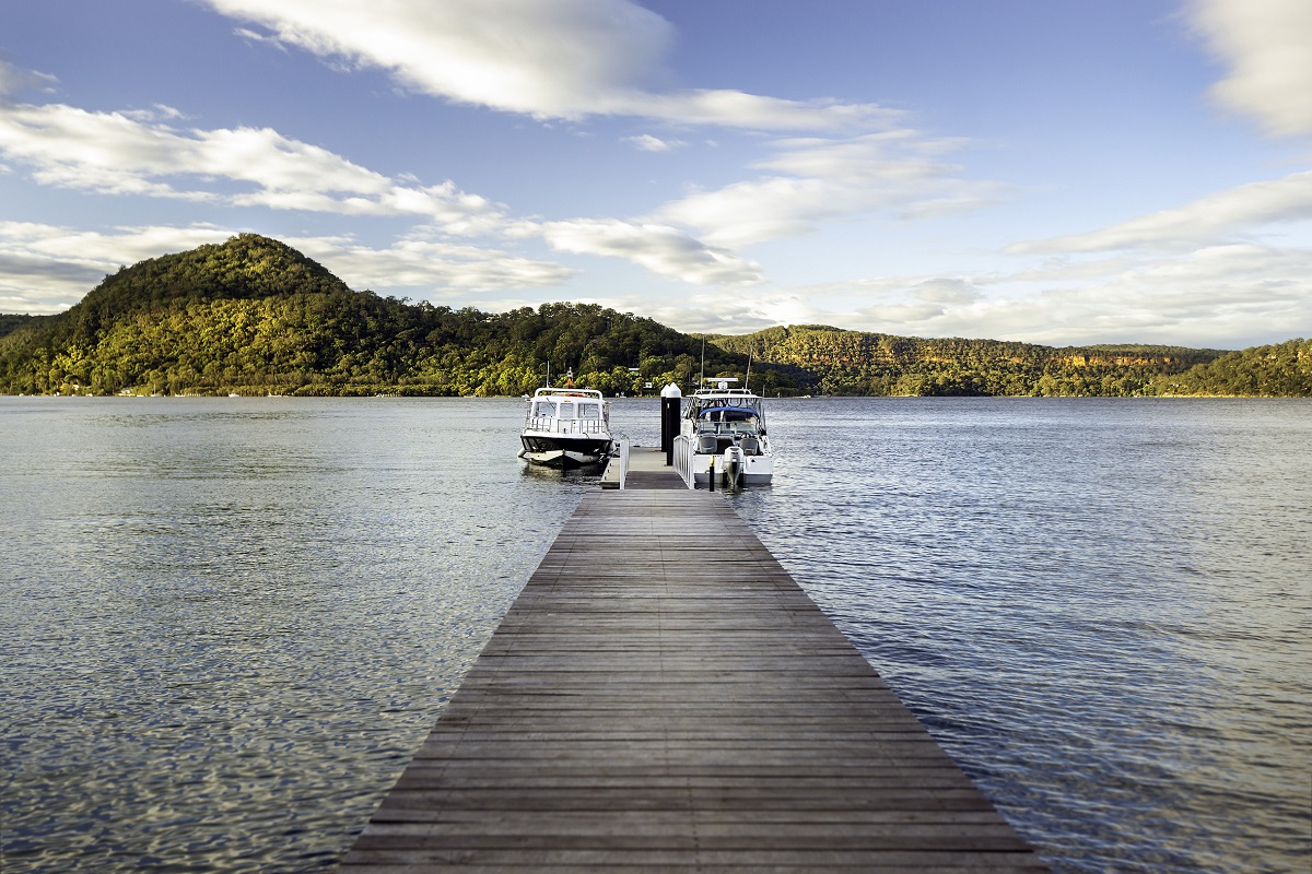 Arriving at Marramarra Lodge's private jetty