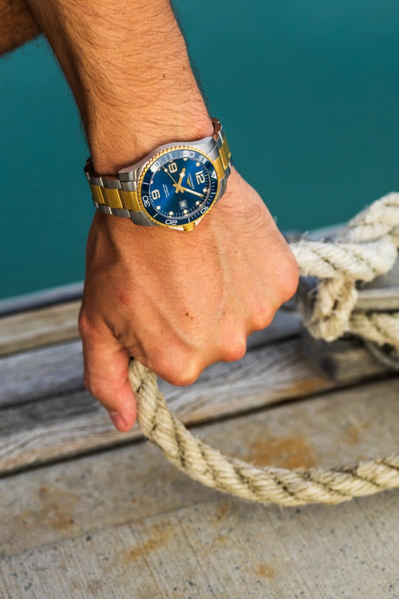 longines hydroconquest two tone automatic