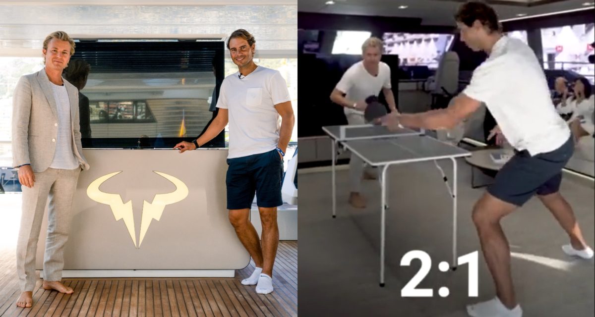 Rafael Nadal Nico Rosberg Ping Pong Monaco Yacht Show Sunreef