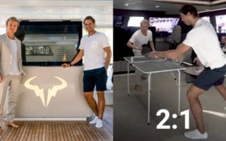 Rafael Nadal Nico Rosberg Ping Pong Monaco Yacht Show Sunreef