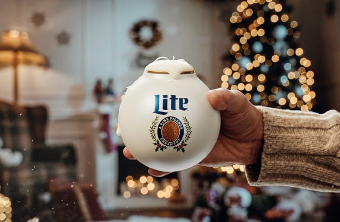 Miller Lite Christmas Beer Ornament