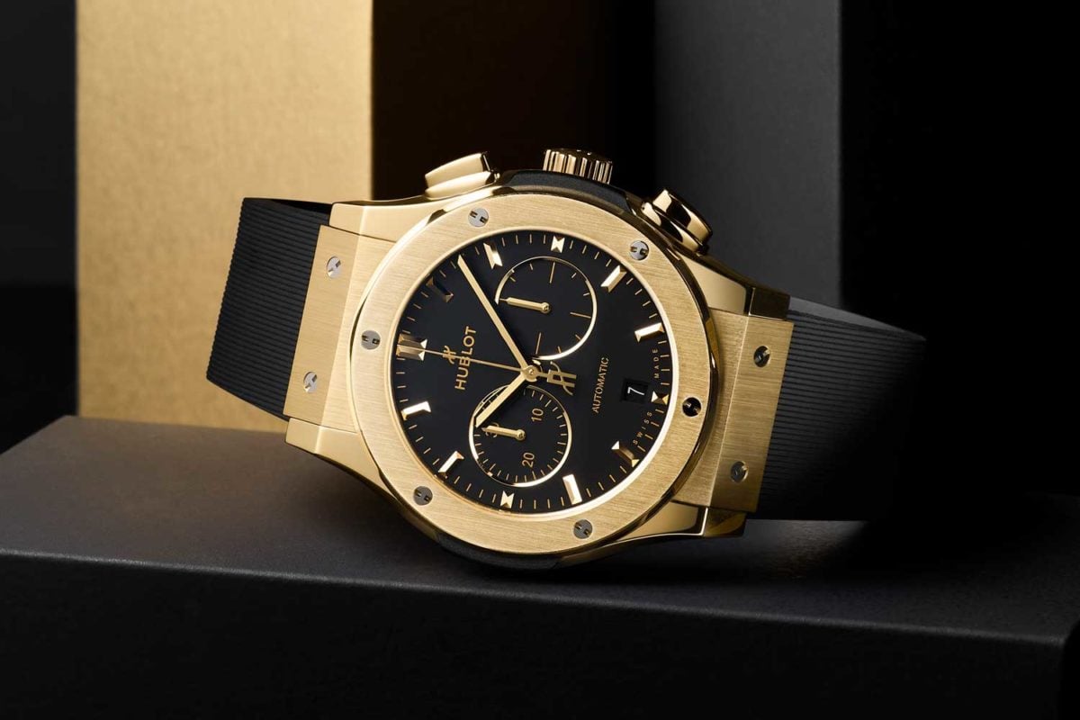 24 LVMH WW Hublot collection in yellow gold