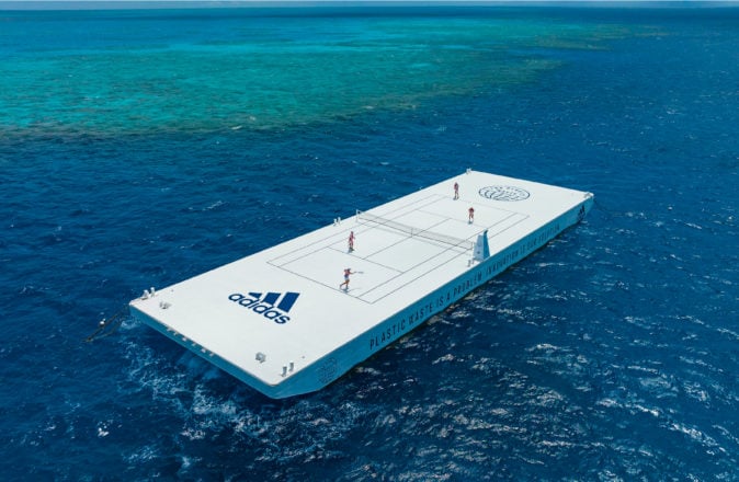 Adidas Floating Tennis Court Great Barrier Reef