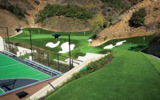 mark wahlberg backyard golf course back nine greens