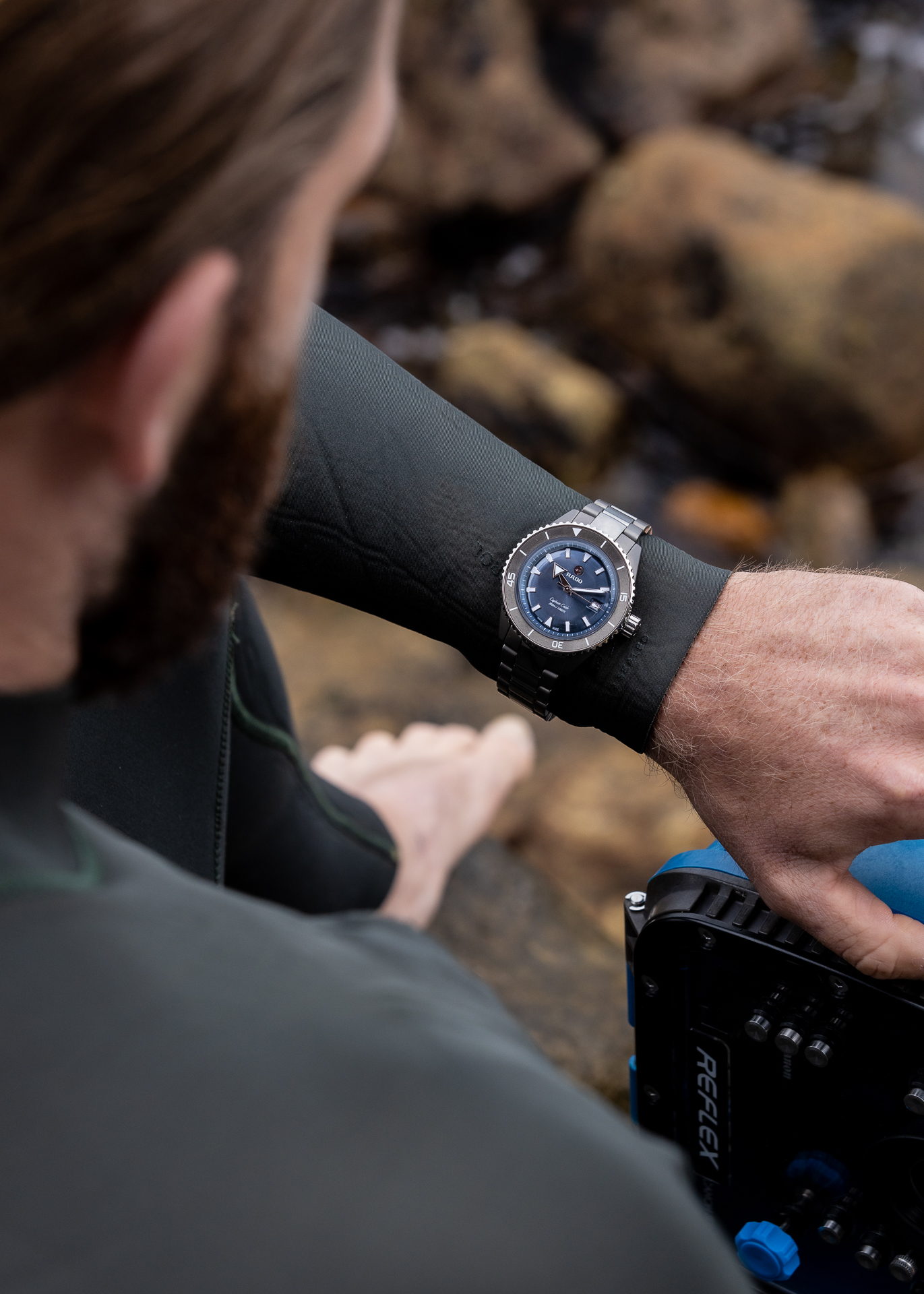 Rado’s Captain Cook HTC Diver Thrives On The Wrist Of Underwater Photographer Piers Haskard