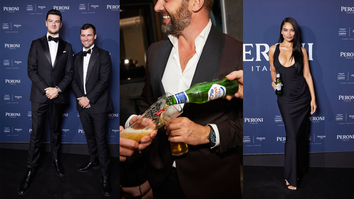 Detrás de escena de las festividades exclusivas de Fórmula 1 de Peroni Detrás de escena de las festividades exclusivas de Fórmula 1 de Peroni