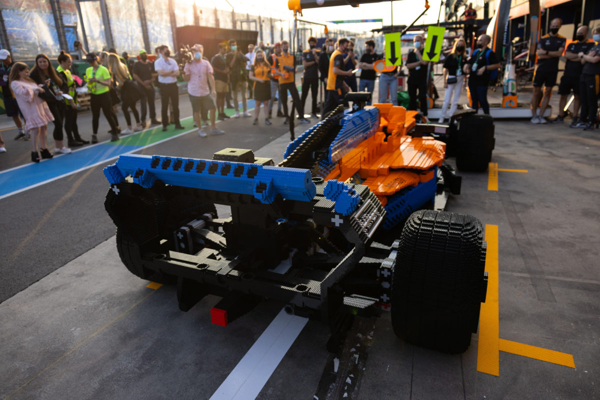 LEGO Australia has built a fullsize McLaren race car at the AUS GP