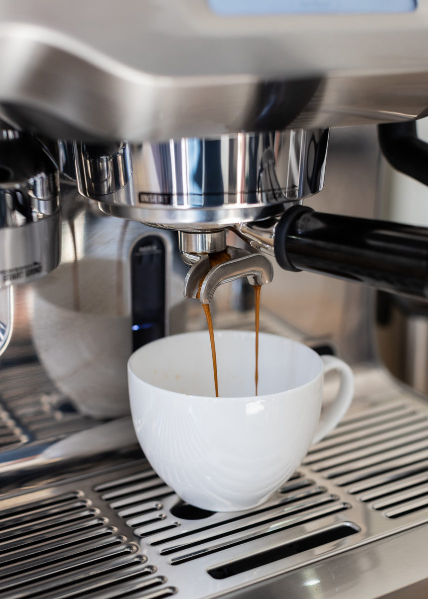 Breville Oracle Touch has two stainless steel boilers so you can brew and steam at the same time