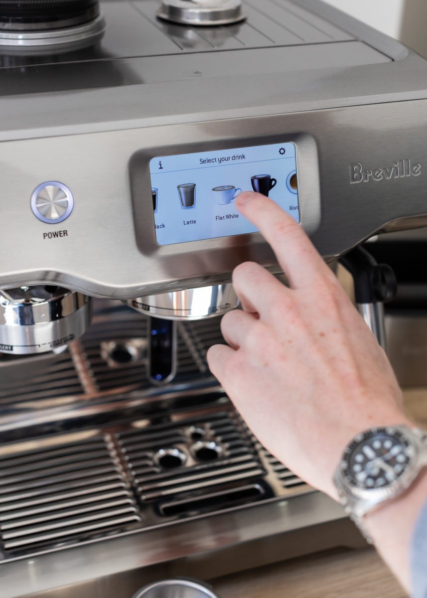 The Breville Oracle Touch has a very intuitive touch screen operation