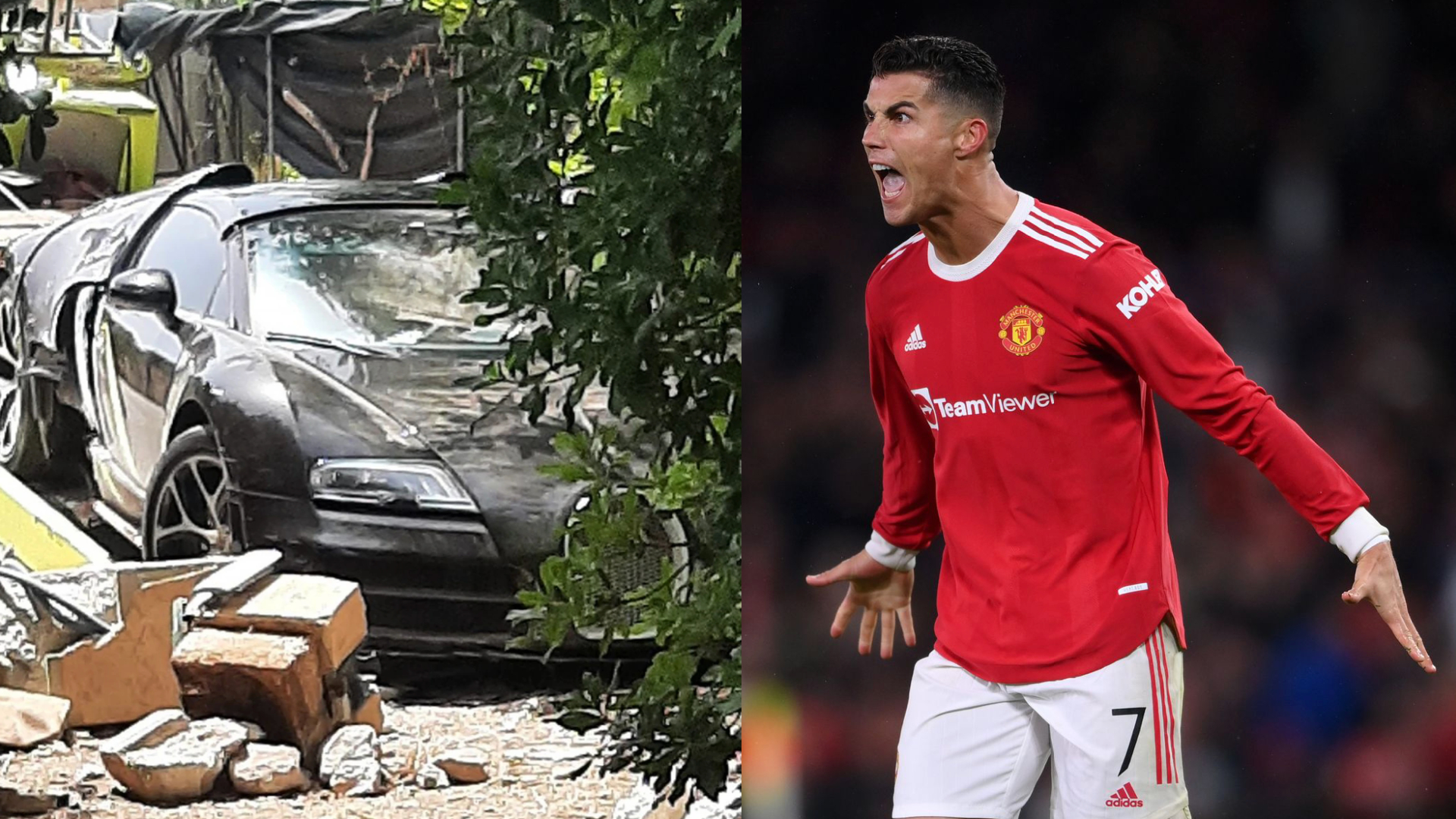 A $2.5 Million Bugatti Owned By Cristiano Ronaldo Just Got Destroyed By His Bodyguard