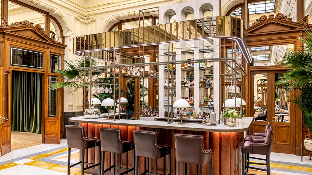 Hotel Carlo IV lobby bar in Prague