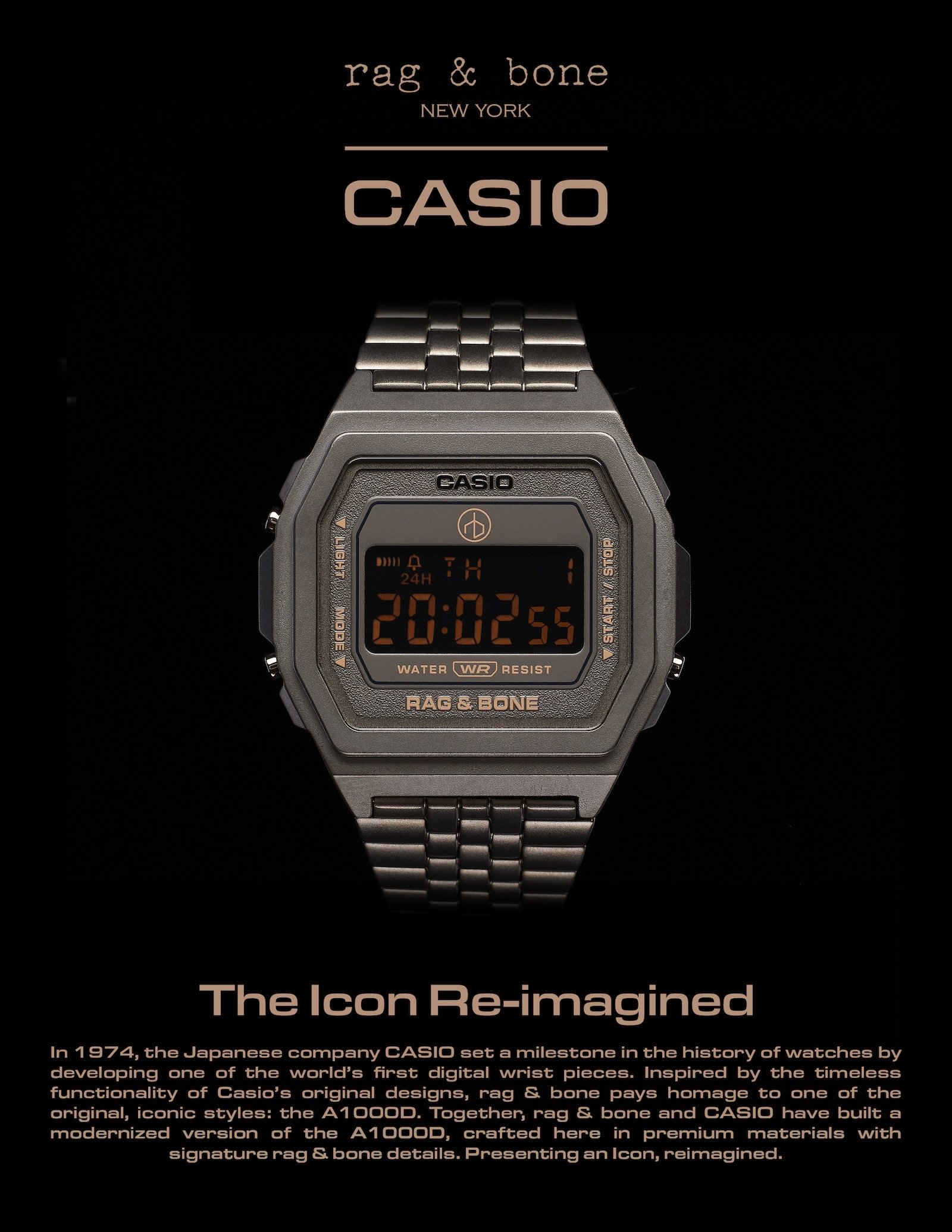 CASIO Vintage Premium Launches With Monochromatic Rag &#038; Bone Collab