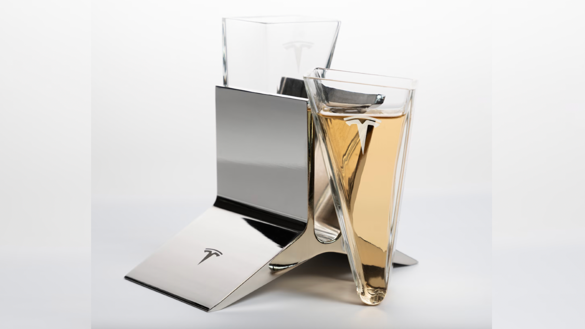 Tesla's 115 Tequila Sipping Glasses Won't Even Stand Up On Its Own