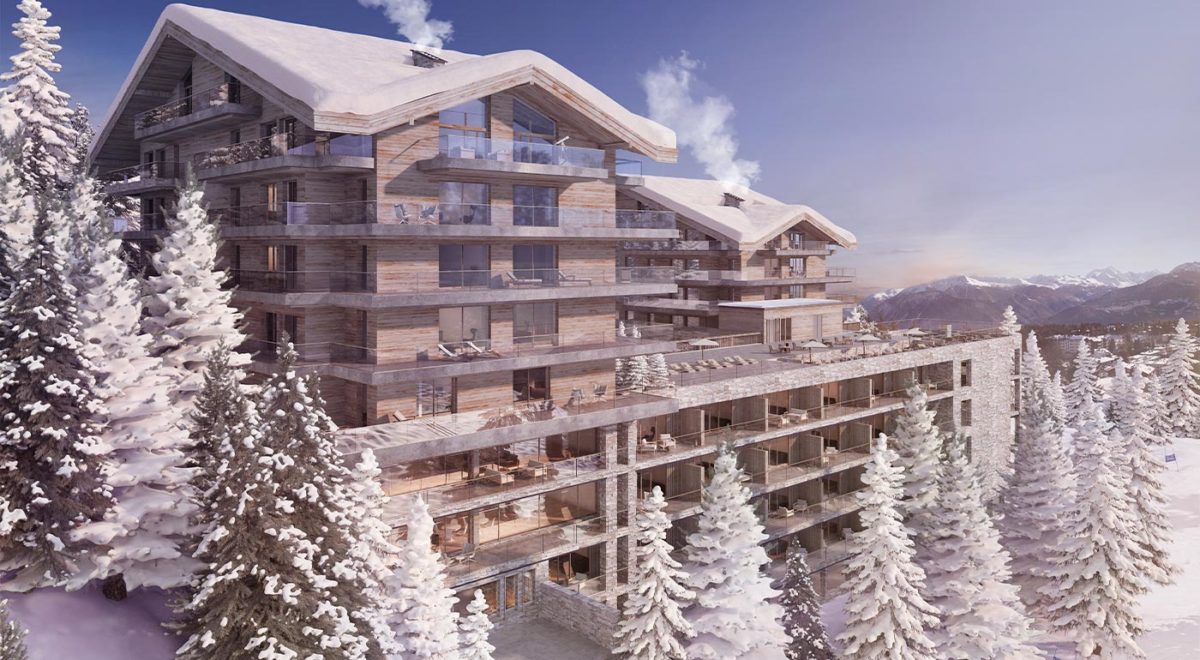 Das Äußere von Six Senses Crans Montana