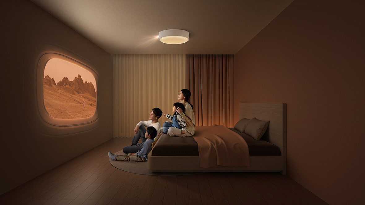 This Magic Ceiling Lamp Doubles As A Wall Projector