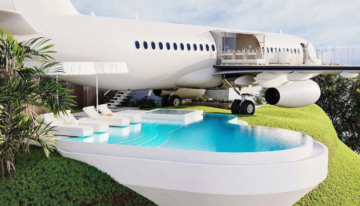 An old Boeing 737 In Bali Is Now A Luxury Villa